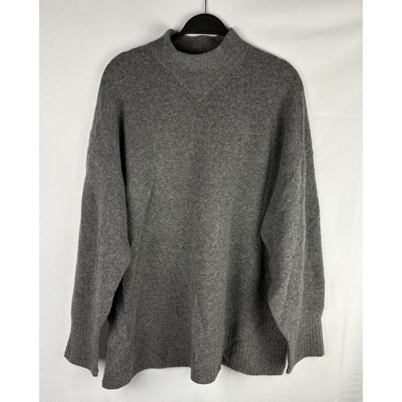 Everlane Sweaters - Everlane Mock Neck Sweater Size XL Charcoal Grey Wool Blend Cozy Capsule